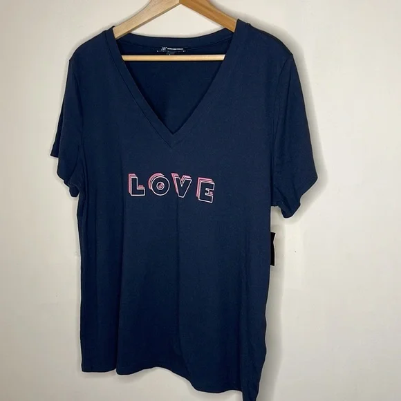 INC International Concepts Black Cotton Love
Graphic-Print T-Shirt Size Large - Picture 6 of 8